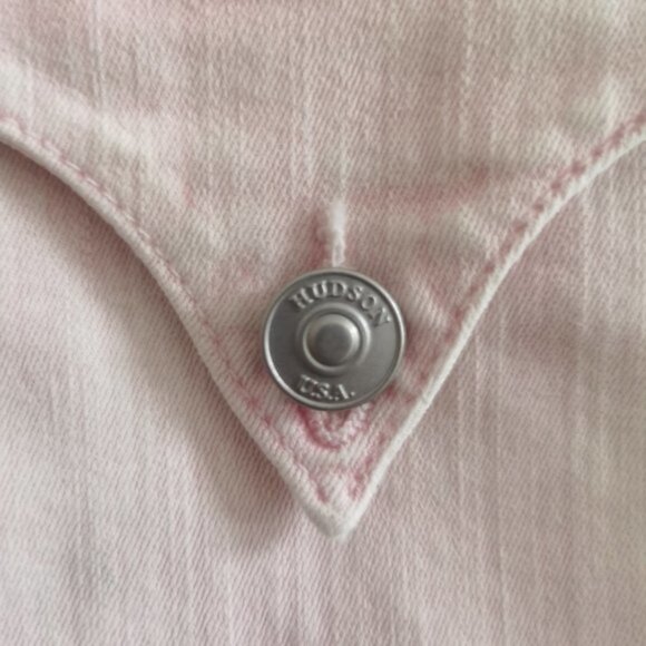 Hudson Lilly Midrise Skinny Jeans Light Pink White - Picture 10 of 13